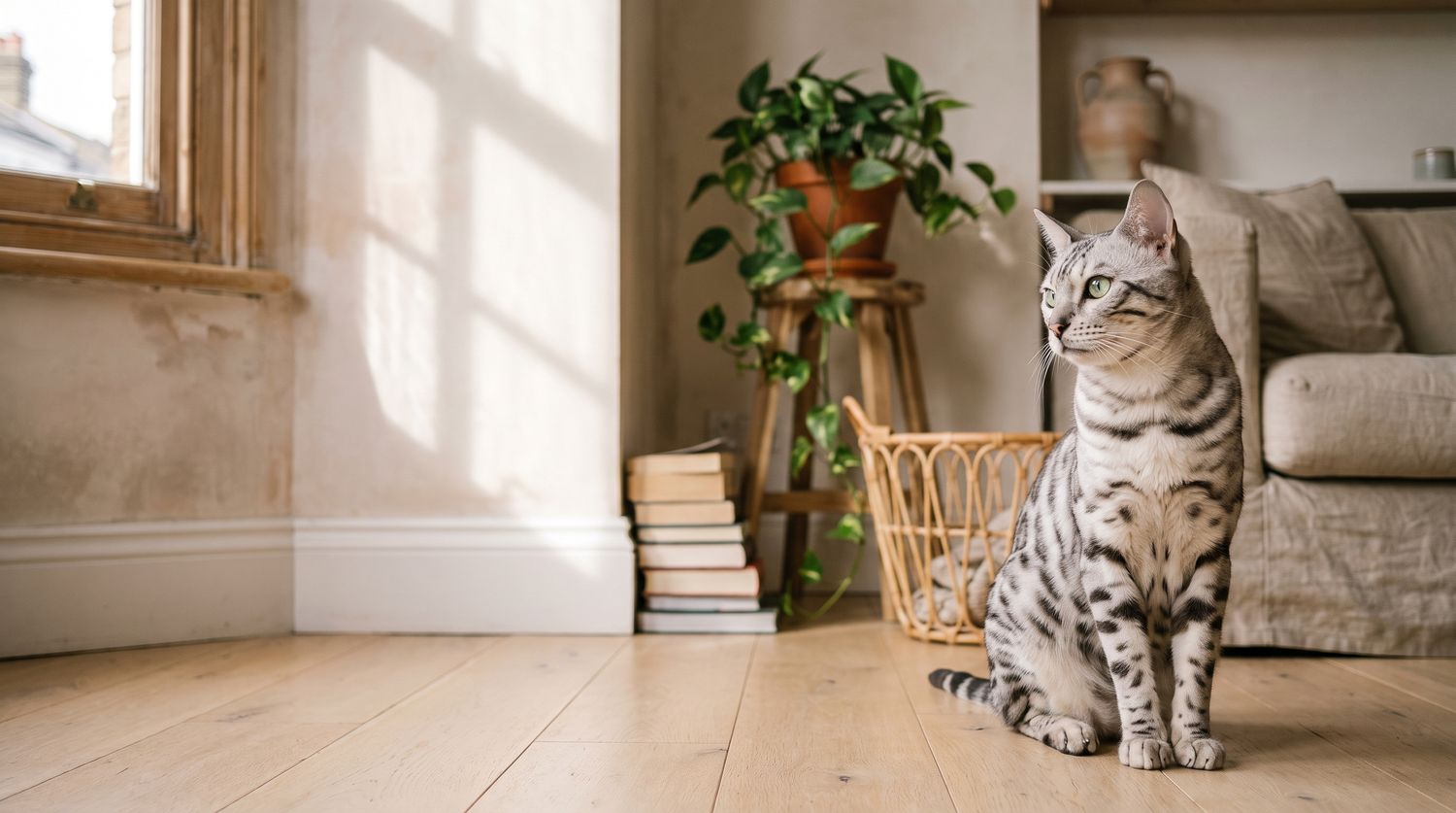 A cat at home